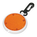 Orange Light Up Round Clip on Reflector